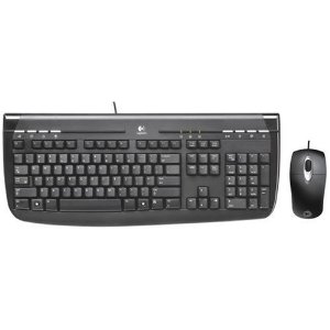 Logitech USB Keyboard/Mouse Brown Box - Click Image to Close